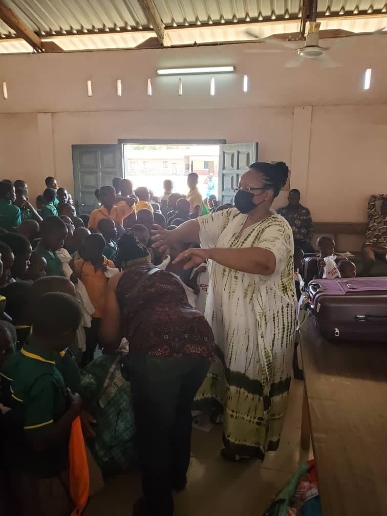 Students learning with new materials