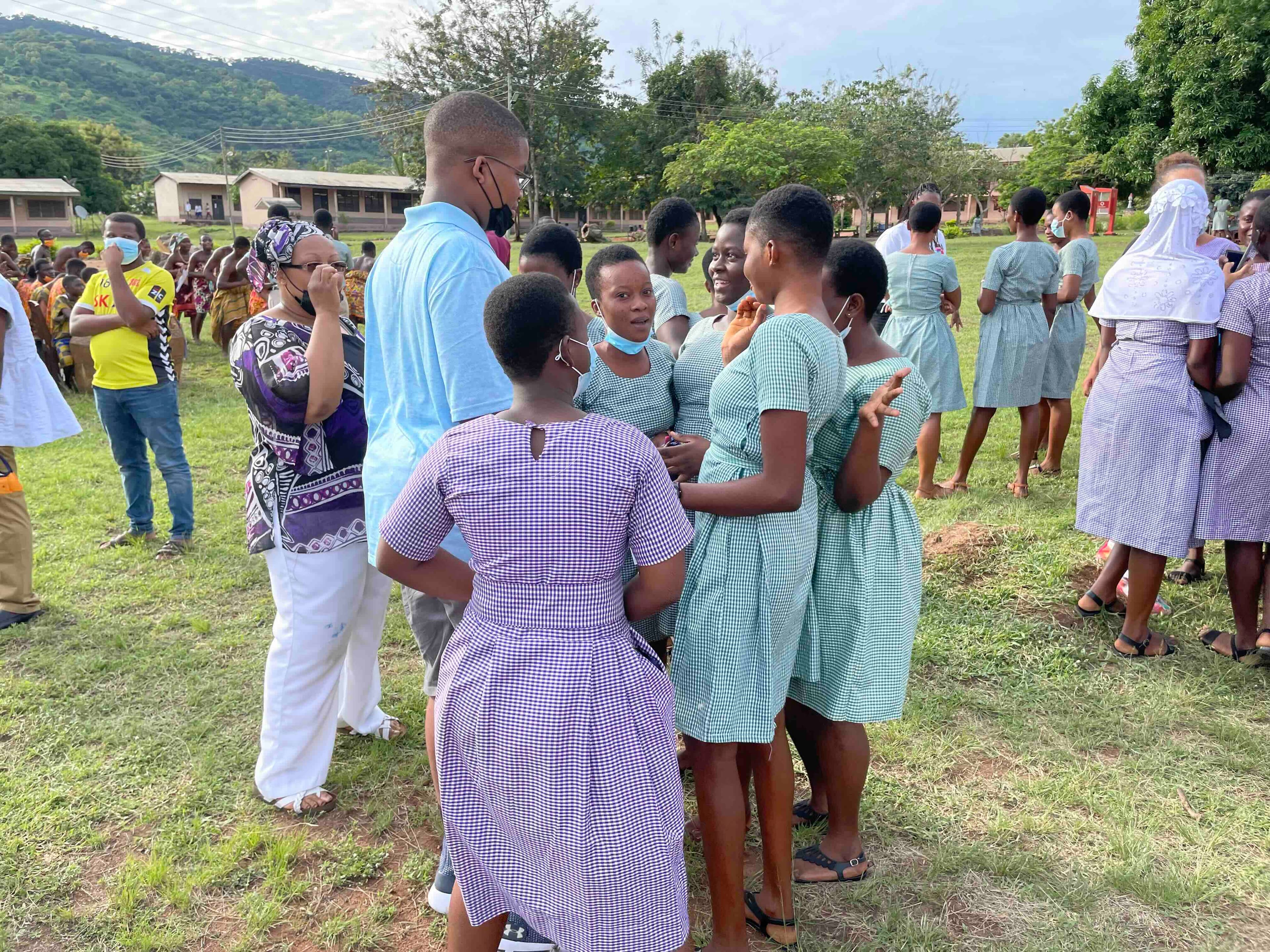 School interaction at the borehole project